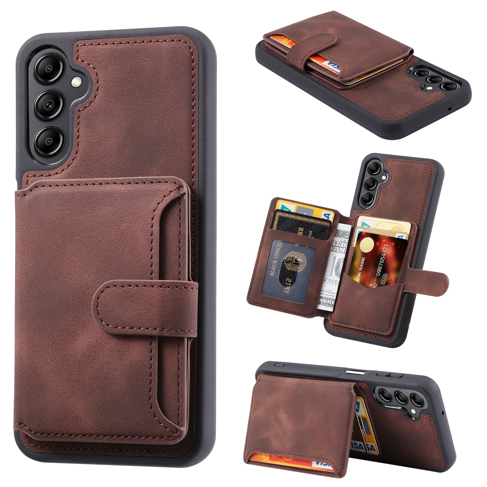 For Samsung Galaxy A34 5G Kickstand Phone Cover RFID Blocking Wallet PU Leather Coated TPU Case For Samsung Galaxy A34 5G Kickstand Phone Cover RFID Blocking Wallet PU Leather Coated TPU Case